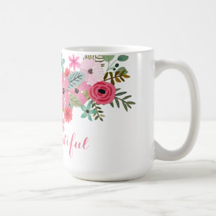 Persönliche Mug floral moderne Hallo Schöne Kaffeetasse