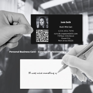 Persönliche Nachricht zum Scannen von Foto QR-Code Visitenkarte