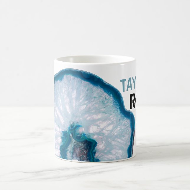 *~* Persönliche NAME ROCKS Lapidary Stone Agate Kaffeetasse (Mittel)