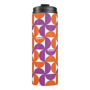 Persönliche Orange und Lila Mittelalter Moderne Thermosbecher
