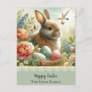 Persönliche Ostern Postkarte im Pastell-Look