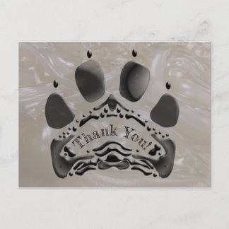 Persönliche Paw Print Postkarte