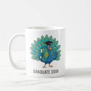 Persönliche Pfauen-Abschlussfeier Kaffeetasse