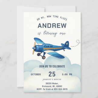 Persönliche Pilotzeit Fliegt 1. Geburtstag Einladung