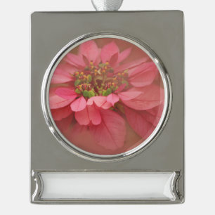 Persönliche Rose Pinselstrich Banner-Ornament Silber