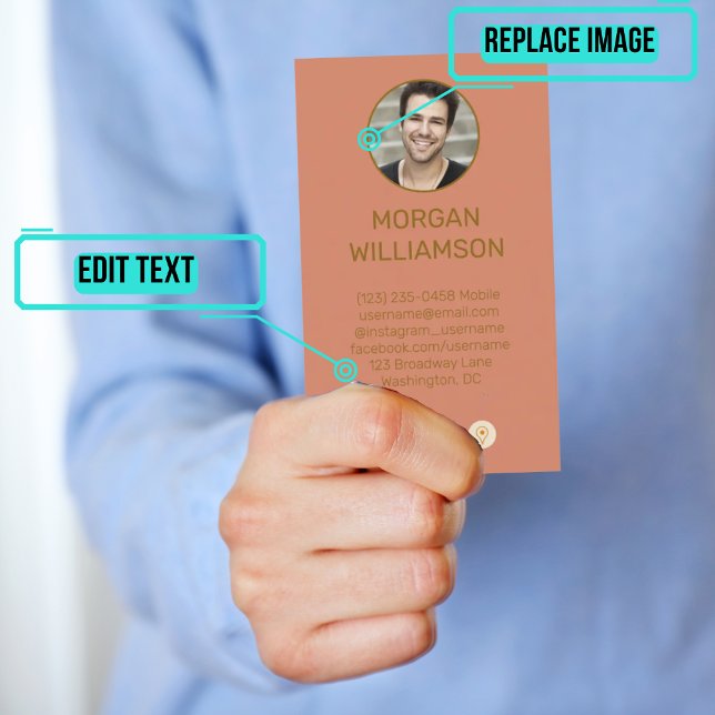 Persönliche Rufkarte für Paare Visitenkarte (This design has photos of each partner on opposite sides of the card. )