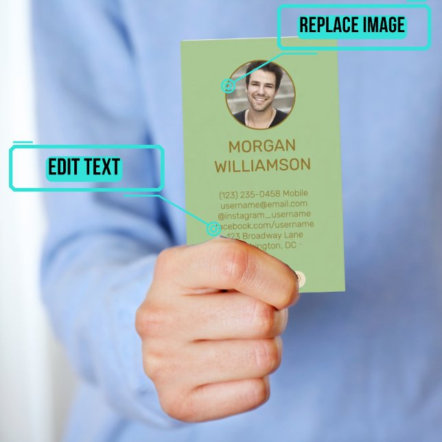 Persönliche Rufkarte für Paare Visitenkarte (This design has photos of each partner on opposite sides of the card. )