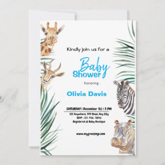 Persönliche Safari Baby Dusche Einladung