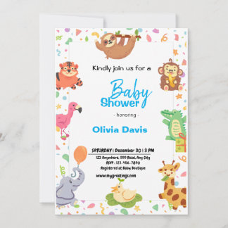 Persönliche Safari Baby Dusche Einladung