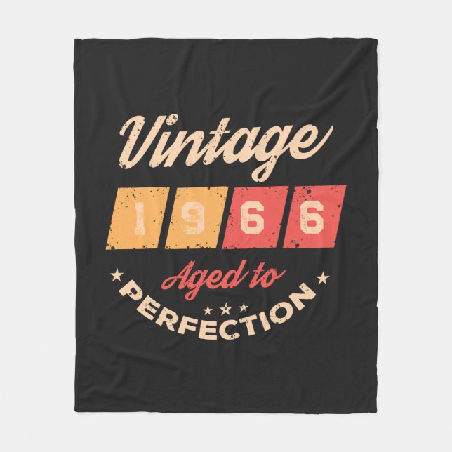 Persönliche sechzig Vintage 60. Geburtstagsfeier Fleecedecke (Vorderseite)