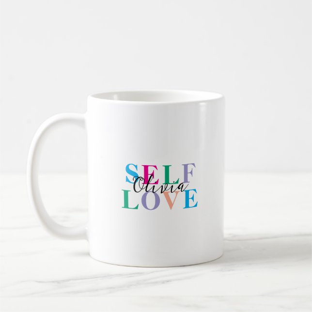 Persönliche Selbstliebe Kaffeetasse (Links)
