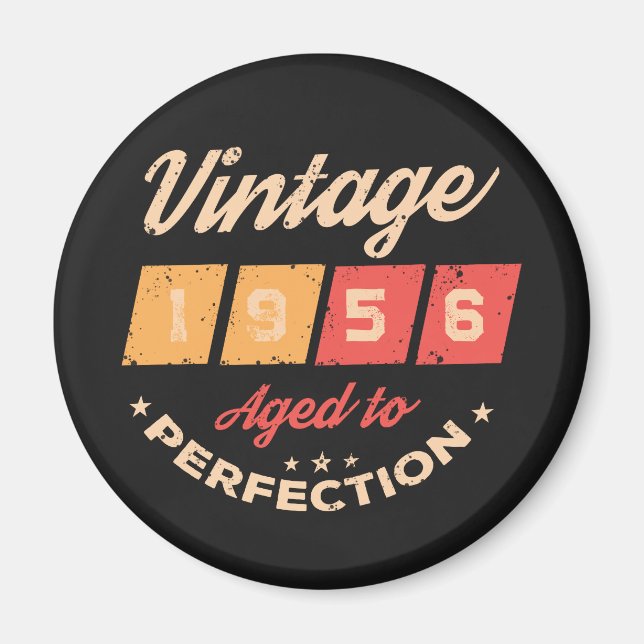 Persönliche siebzig vintage 70. Geburtstagsfeier Magnet (Vorne)