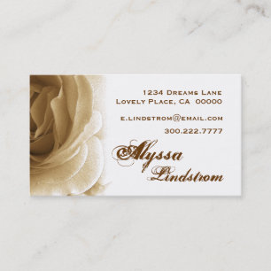 Persönliche Soft-Sepia-Rose Visitenkarte
