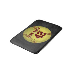 Persönliche Softball-Kunst Badematte