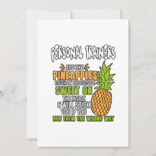 Persönliche Trainer sind wie Ananas. Dankeskarte