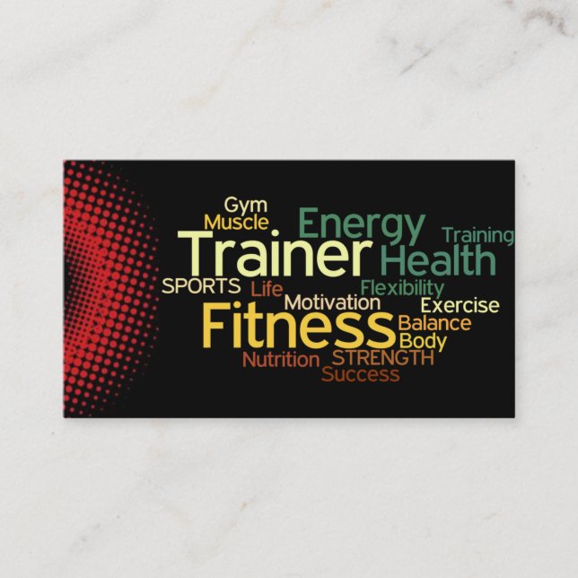Persönliche Trainer-Visitenkarte Visitenkarte (Vorderseite)