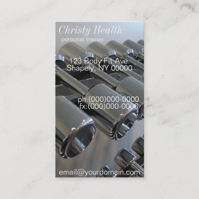 Persönliche Trainer-Visitenkarten Visitenkarte (Vorderseite)
