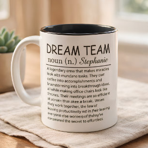 Persönliche Traum-Team-Definition Zweifarbige Tasse