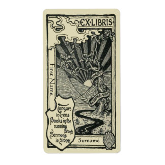 Persönliche Vintage-Exlibris-Etiketten