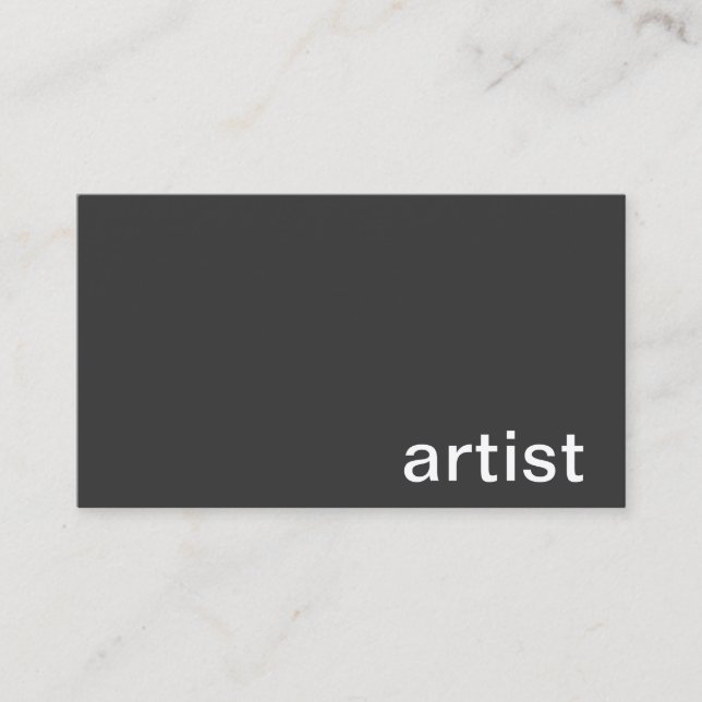Persönliche Visitenkarte (Künstler) (Vorderseite)