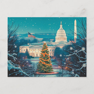 Persönliche Weihnachtsfeiertage in Washington DC Feiertagspostkarte