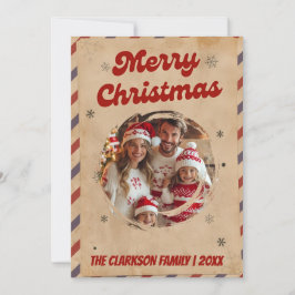 Persönliche Weihnachtskarte mit Familienfoto | Einladung