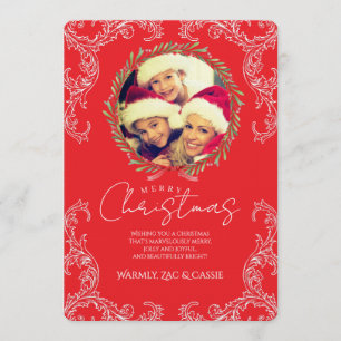 Persönliche Weihnachtskarte mit Foto Einladung