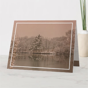 Persönliche Weihnachtszeit im Vintage-Winter-Wunde Karte