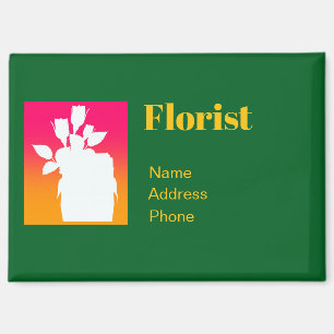 Persönliche Werbung für Floristen Magnet