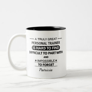 Persönliche Wertschätzung für den persönlichen Tra Zweifarbige Tasse