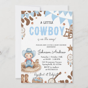 Persönliche Western-Baby-Party für einen Jungen Einladung