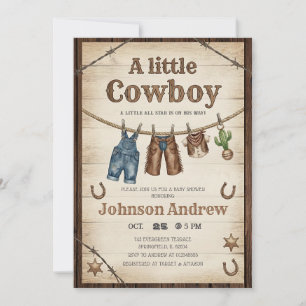 Persönliche Wild-West-Baby-Shower Einladung
