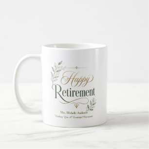 Persönliche Wünsche für eine wundervolle Rente Kaffeetasse
