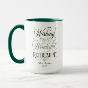 Persönliche Wünsche für eine wundervolle Rente Tasse
