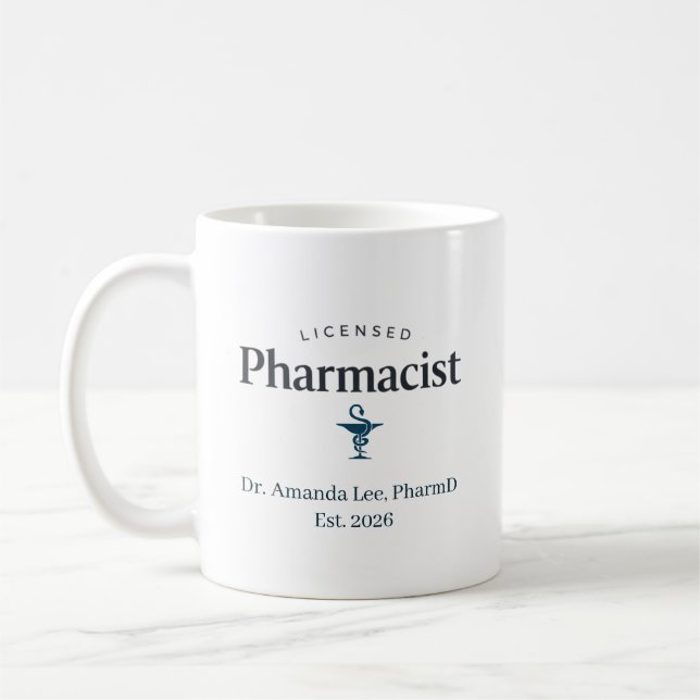 Persönlicher approbierter Apotheker Kaffeetasse (Links)