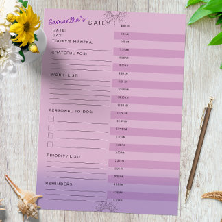 Persönlicher Arbeitsplaner, Erinnerung, Mantra Notizblock