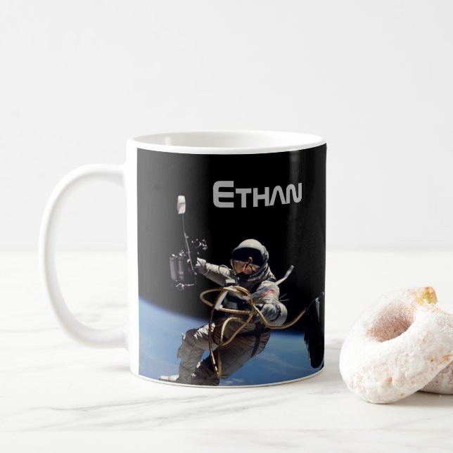 Persönlicher Astronautenspaziergang Tasse (Mit Donut)