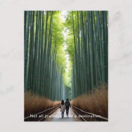 Persönlicher Bambuswaldspaziergang Postkarte