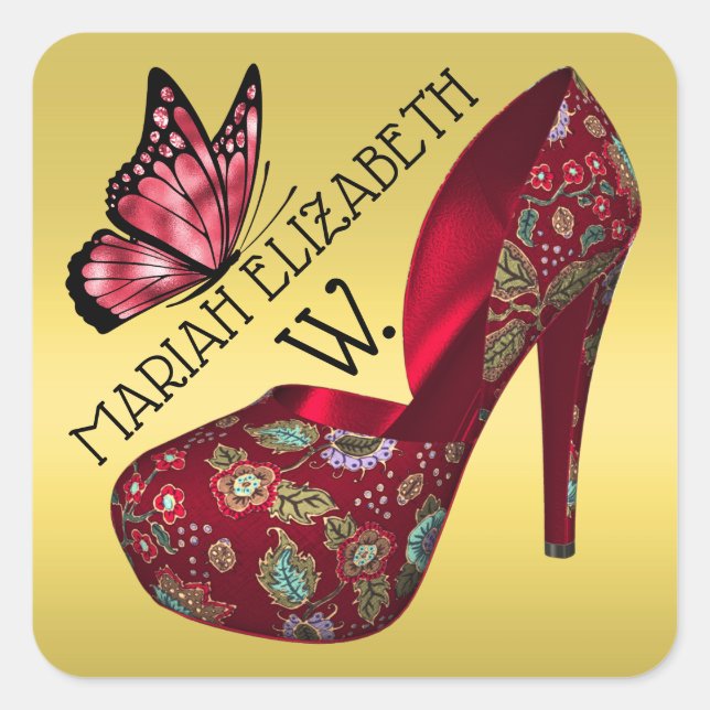 Persönlicher Blindsticker Quadratischer Aufkleber (Vorderseite)