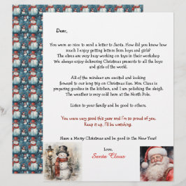 Persönlicher Brief vom Weihnachtsmann-Schneemann