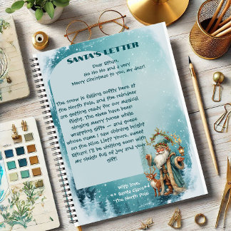 Persönlicher Brief von einem Nordpol-Rentier von S Notizbuch