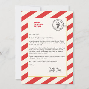 Persönlicher Brief von Santa Claus Einladung