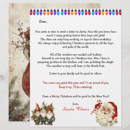 Persönlicher Brief von Santa Claus mit Lichtern un