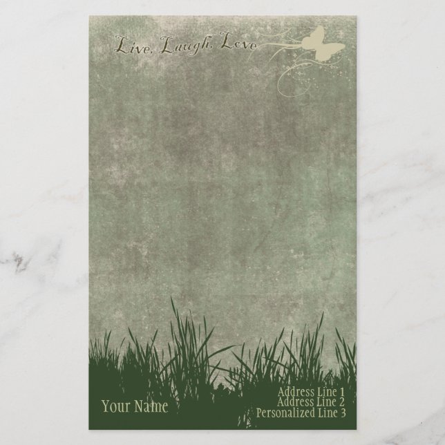 Persönlicher Briefpapier-Briefkopf, leben Briefpapier (Vorderseite)