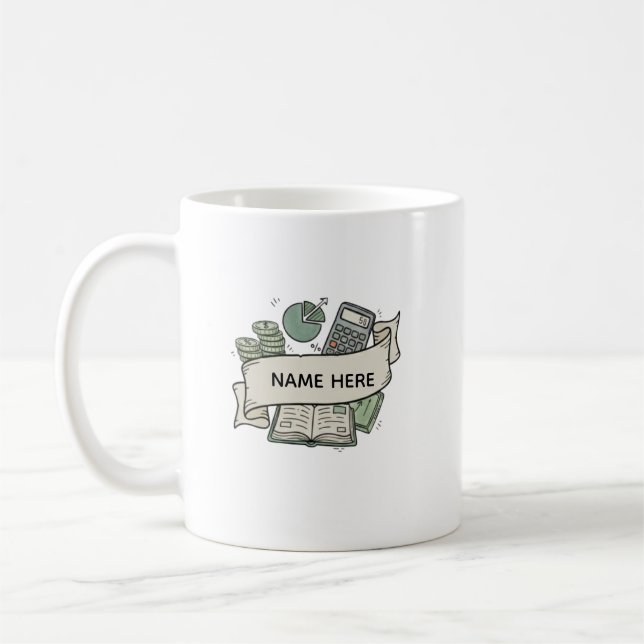 Persönlicher Buchhalter Finanzprofi Kaffee Kaffeetasse (Links)