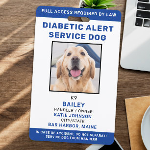Persönlicher Diabetiker-Warnhund Fotoausweis für S Ausweis