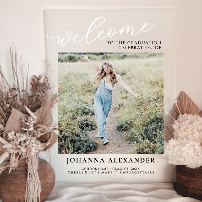 Persönlicher Empfang des modernen Fotos Abschluss Acrylschild (Von Creator hochgeladen)