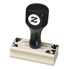 Persönlicher Familienname Frohe Weihnachtsnachrich Gummistempel