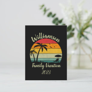 Persönlicher Familienurlaub Postkarte