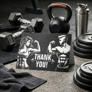 Persönlicher Fitness-Trainer Gym-Inder Dankeschön Dankeskarte